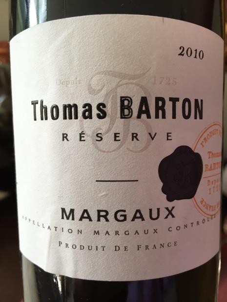 Rượu vang Thomas Barton Reserve Margaux