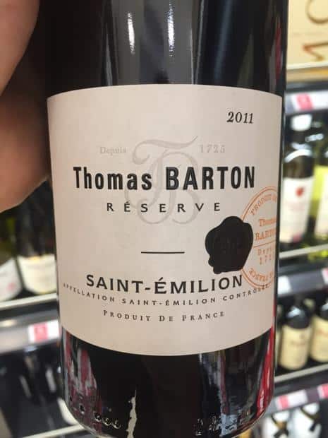 Rượu vang Thomas Barton Reserve St. Emilion