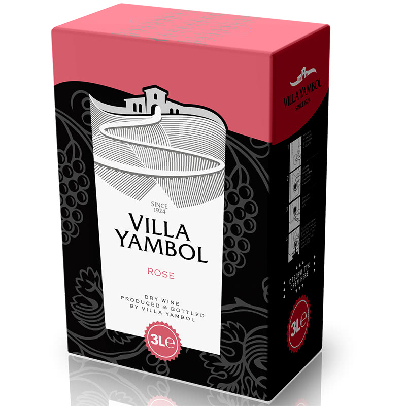 Rượu vang Villa Yambol Rose Dry Wine 3L