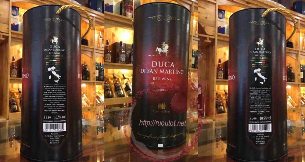 Kết quả hình ảnh cho rượu vang bịch duca disan martino