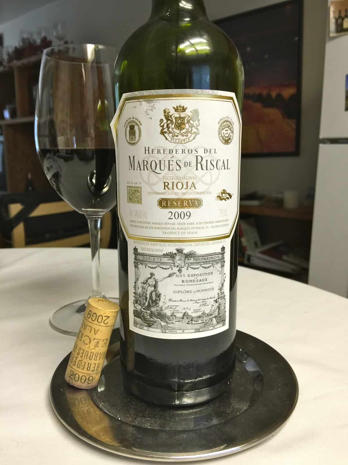 Vang TBN Marques de Riscal Tempranillo Rioja Riserva